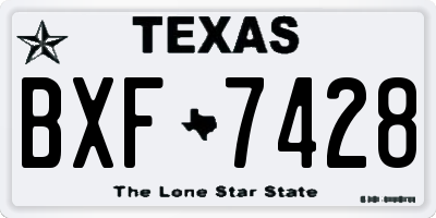 TX license plate BXF7428