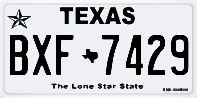 TX license plate BXF7429