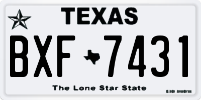 TX license plate BXF7431