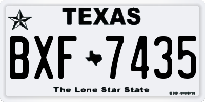 TX license plate BXF7435