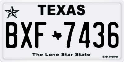 TX license plate BXF7436