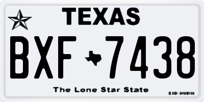 TX license plate BXF7438