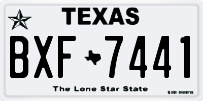 TX license plate BXF7441