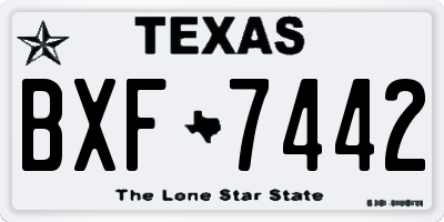 TX license plate BXF7442
