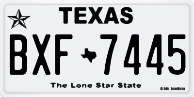 TX license plate BXF7445
