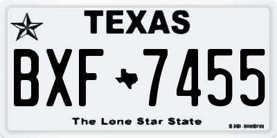 TX license plate BXF7455