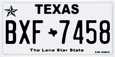 TX license plate BXF7458
