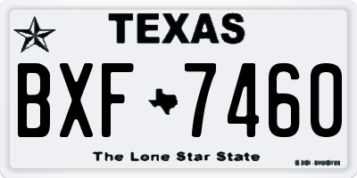 TX license plate BXF7460