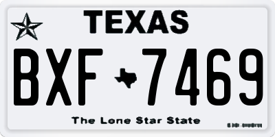 TX license plate BXF7469
