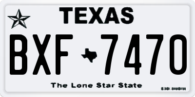 TX license plate BXF7470