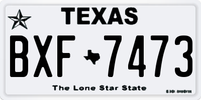 TX license plate BXF7473