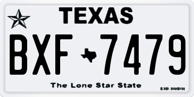 TX license plate BXF7479