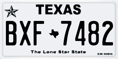 TX license plate BXF7482
