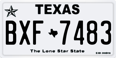 TX license plate BXF7483