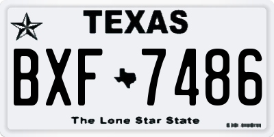 TX license plate BXF7486