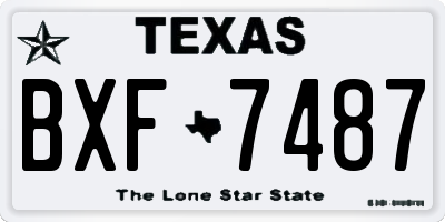 TX license plate BXF7487