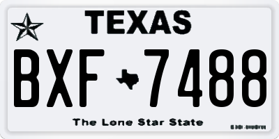 TX license plate BXF7488