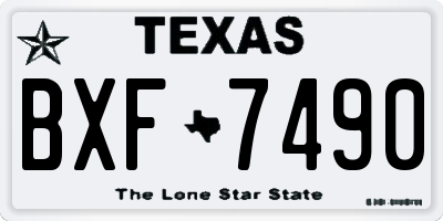 TX license plate BXF7490