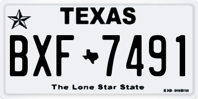 TX license plate BXF7491