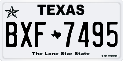 TX license plate BXF7495