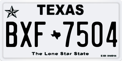 TX license plate BXF7504