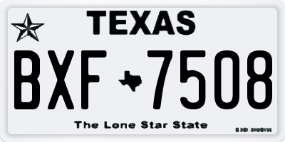 TX license plate BXF7508