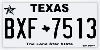 TX license plate BXF7513