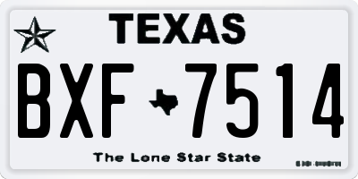 TX license plate BXF7514