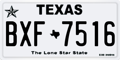 TX license plate BXF7516