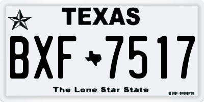 TX license plate BXF7517
