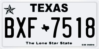 TX license plate BXF7518