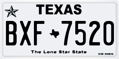 TX license plate BXF7520