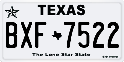 TX license plate BXF7522