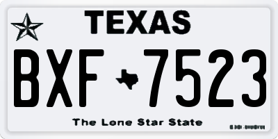 TX license plate BXF7523