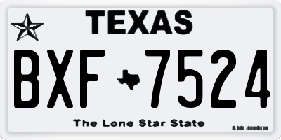 TX license plate BXF7524