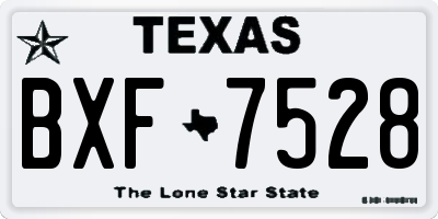 TX license plate BXF7528