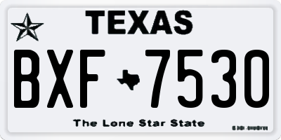TX license plate BXF7530