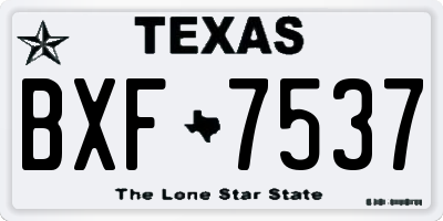 TX license plate BXF7537