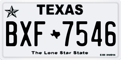 TX license plate BXF7546