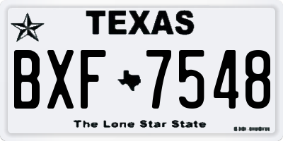 TX license plate BXF7548