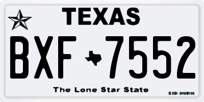 TX license plate BXF7552