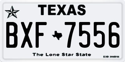 TX license plate BXF7556