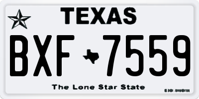 TX license plate BXF7559