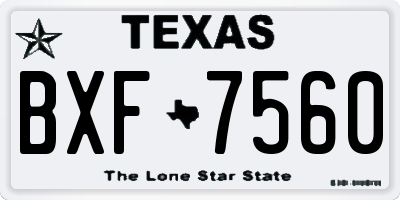 TX license plate BXF7560