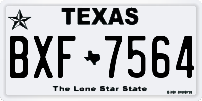 TX license plate BXF7564