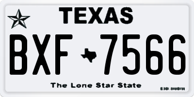 TX license plate BXF7566