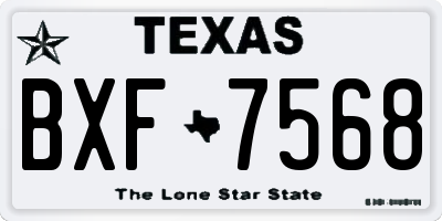 TX license plate BXF7568
