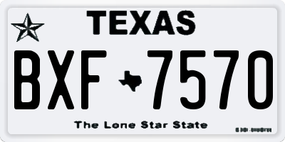 TX license plate BXF7570
