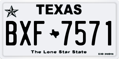 TX license plate BXF7571
