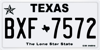 TX license plate BXF7572